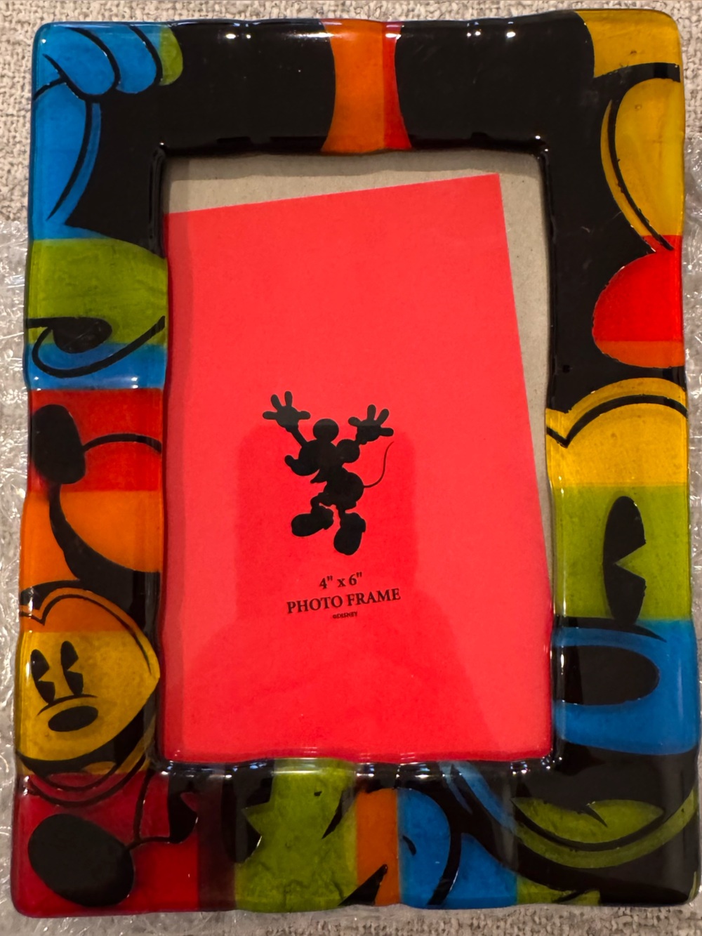 Oh Mickey Colorful Glass Frame 4X6 NIB